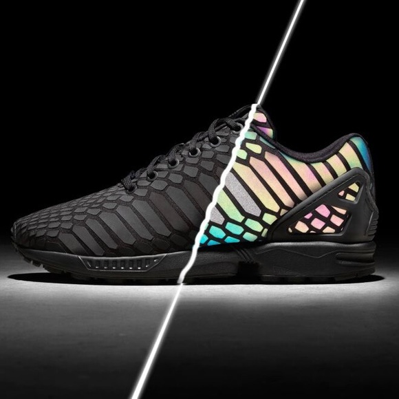 adidas zx flux xeno reflective limited 3m hologram b24441 black